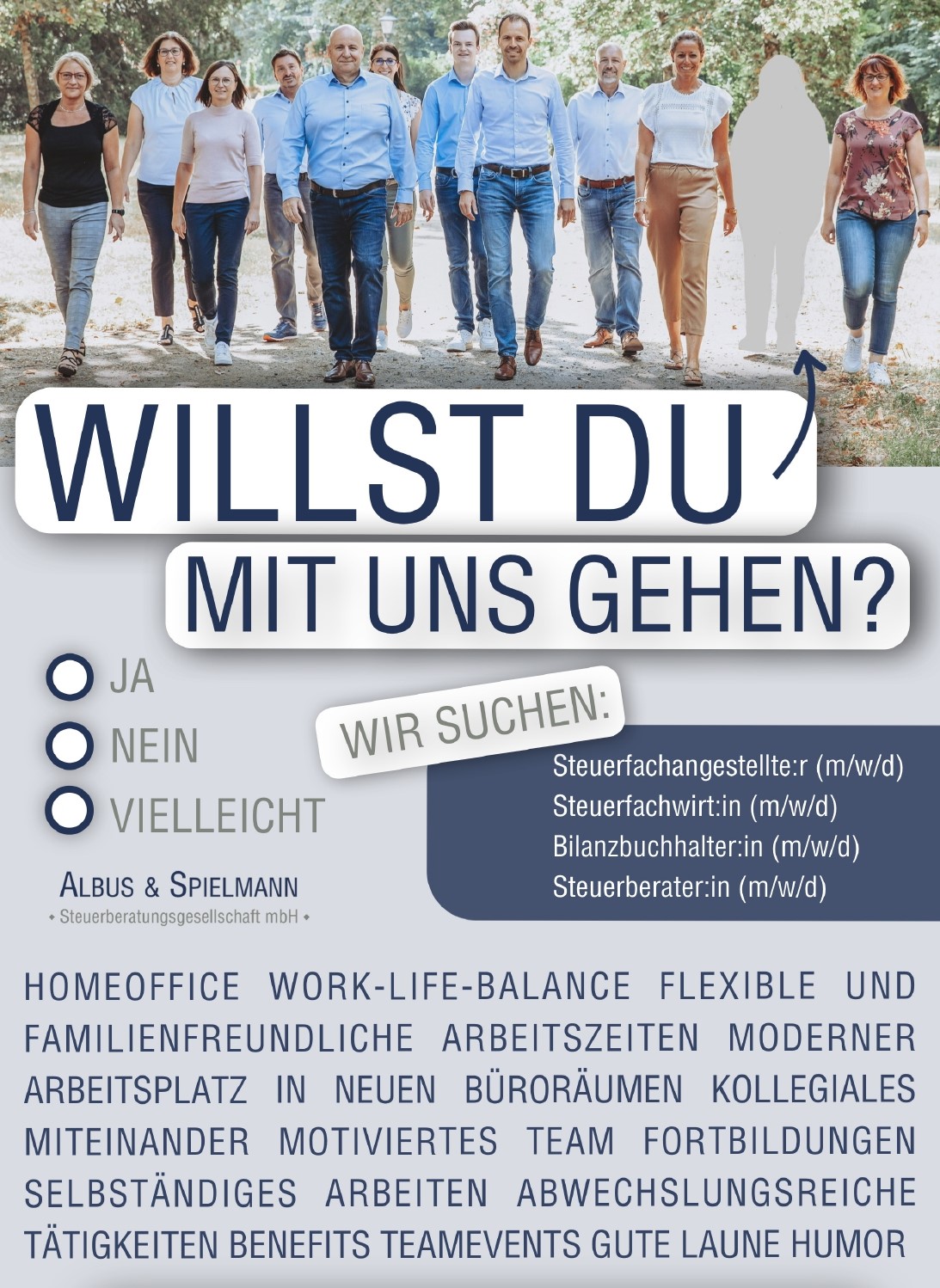 Flyer für eine Stellenanzeige